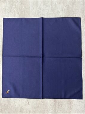 Polo by Ralph Lauren Navy Blue Pocket Square with Pony Logo
